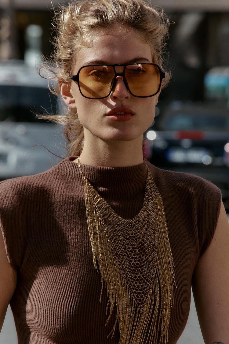 ROBE MIDI BIMATIÈRE SOFT À COL MONTANT